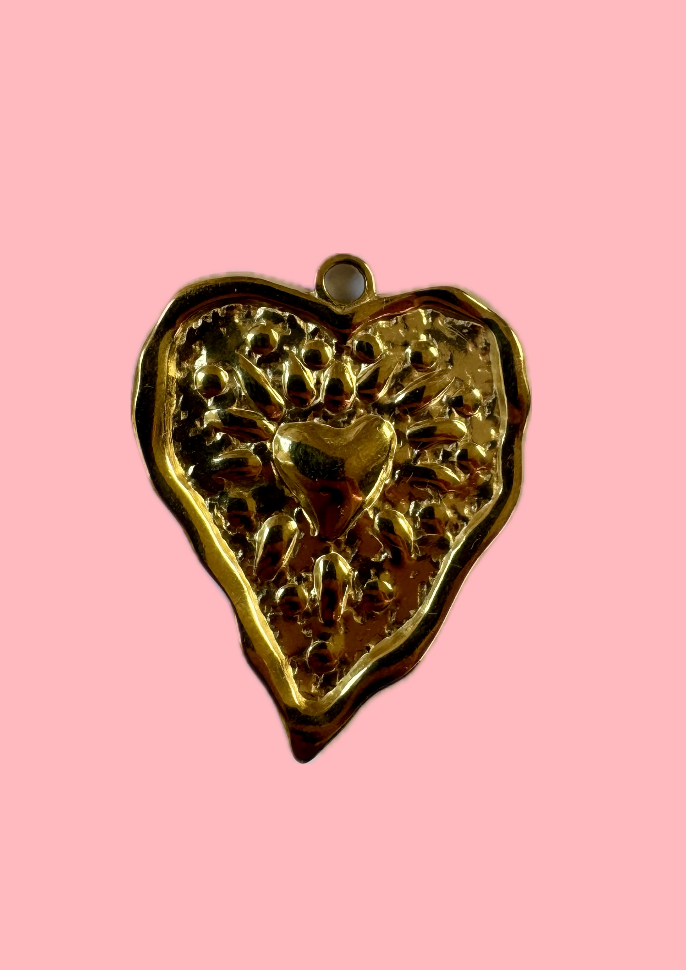 Charms coeur martelé