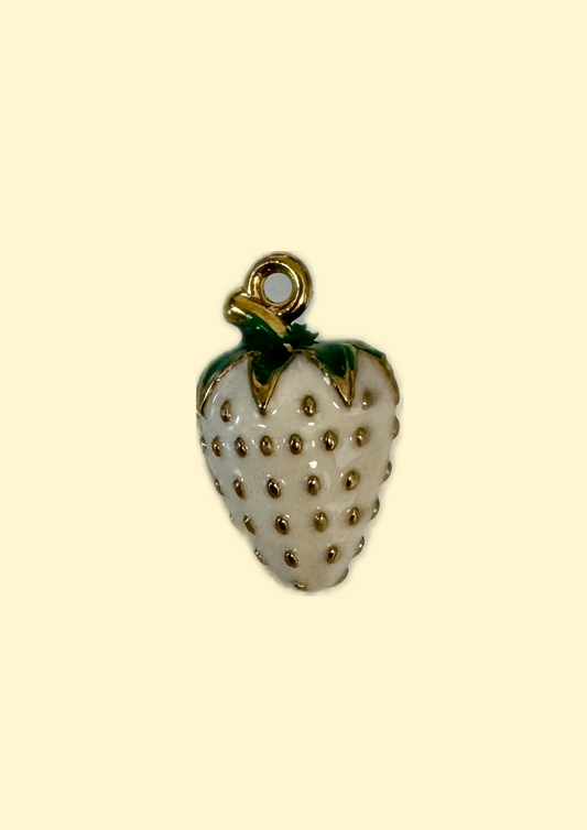 Charms fraise blanche