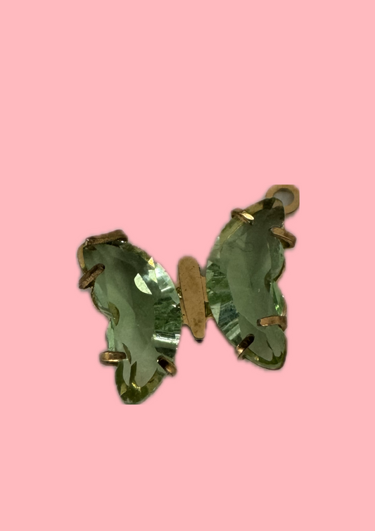 Charms papillon vert clair