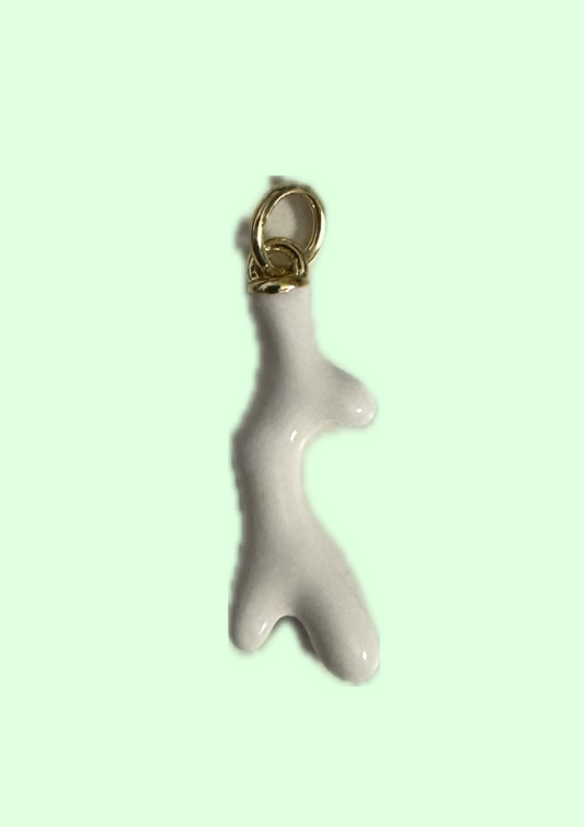 Charms grand corail blanc