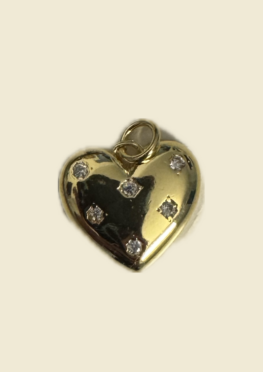 Charms coeur à strass