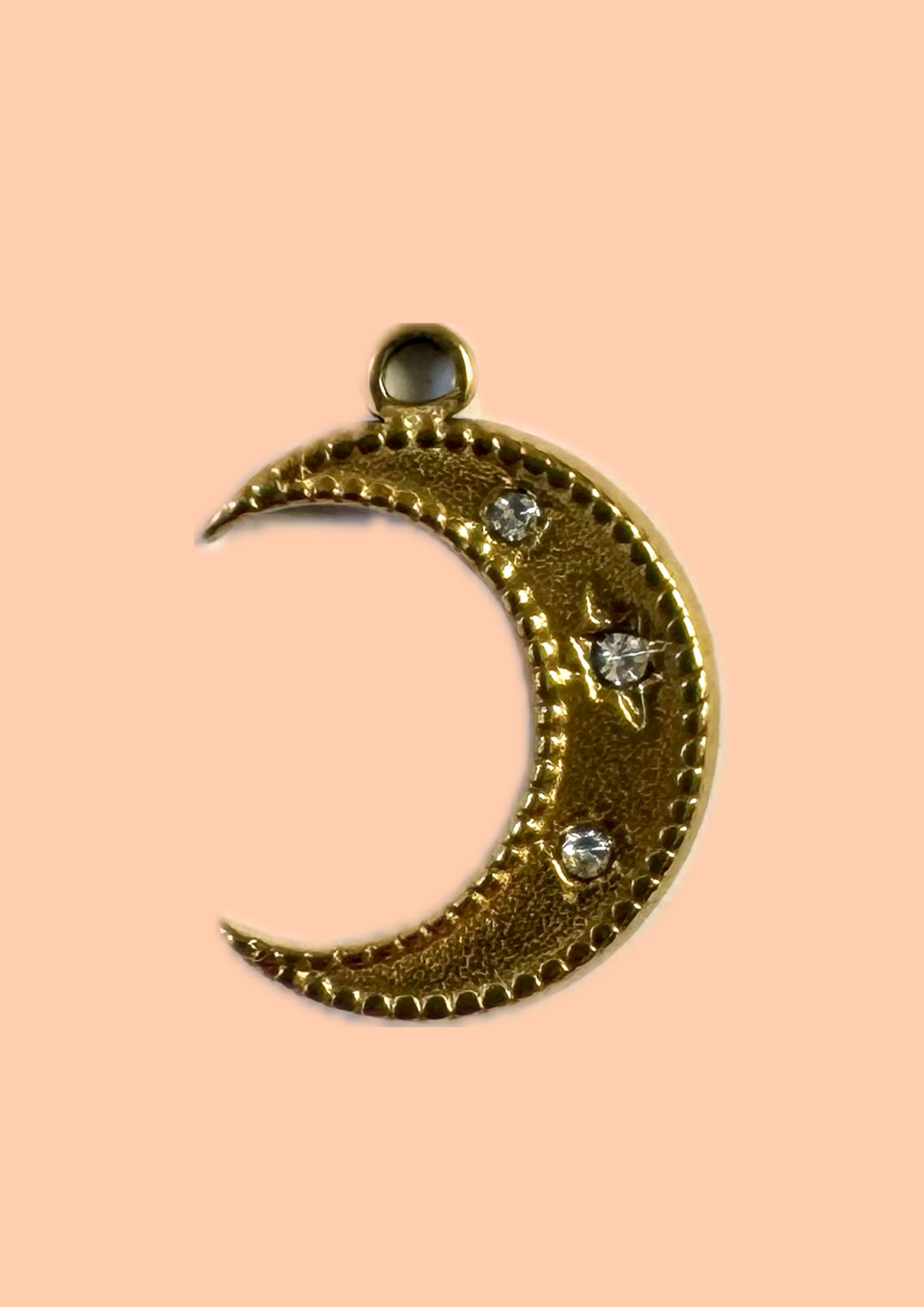 Charms lune à diamants