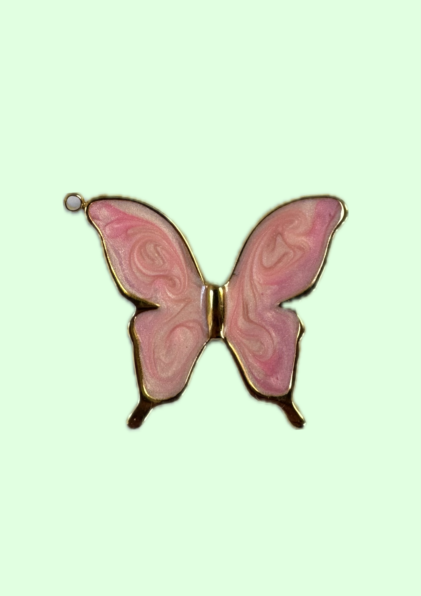 Charms papillon rose