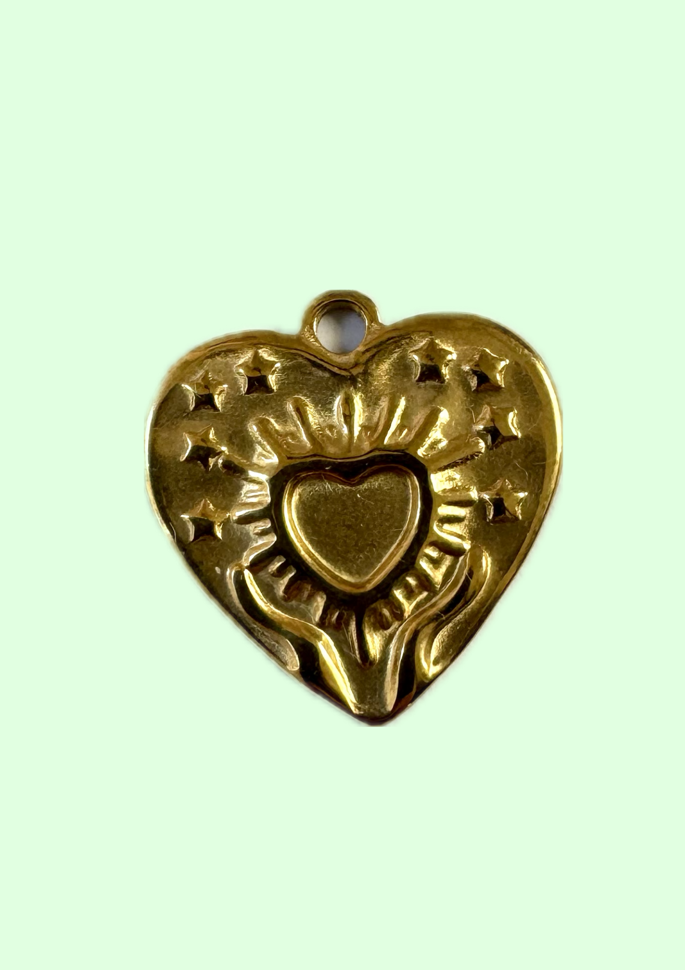 Charms coeur doré
