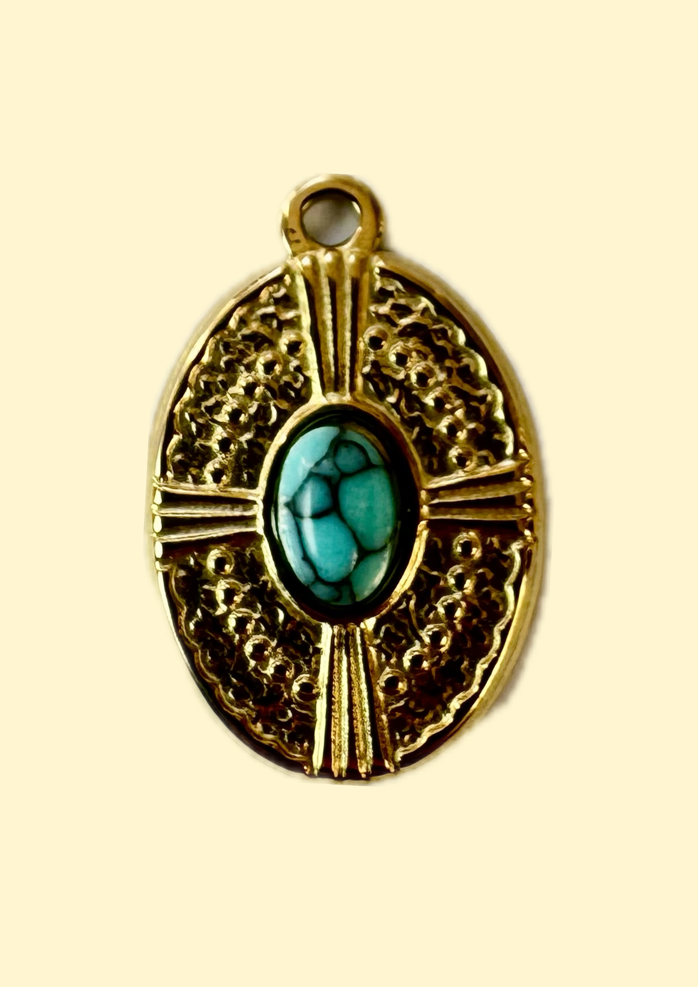 Charms ovale azur