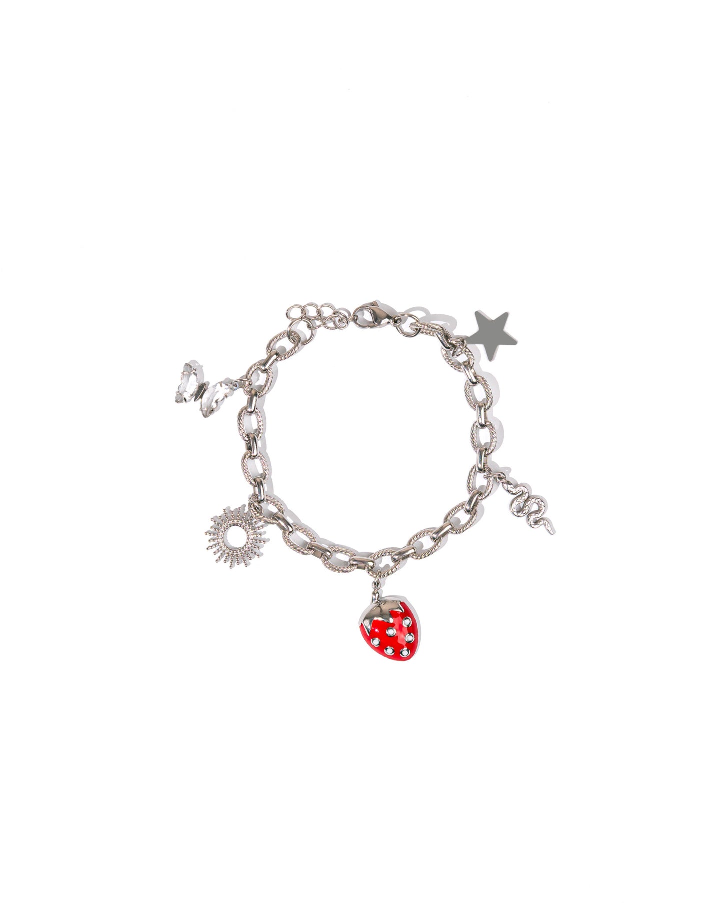 Bracelet fraise argenté