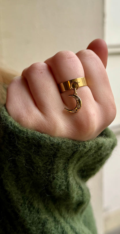 Bague à charms Lune